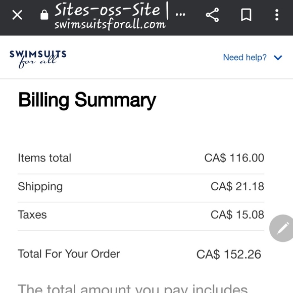 Bathing Suit - Swimsuits For All - Size 24 - Picture 5 of 5